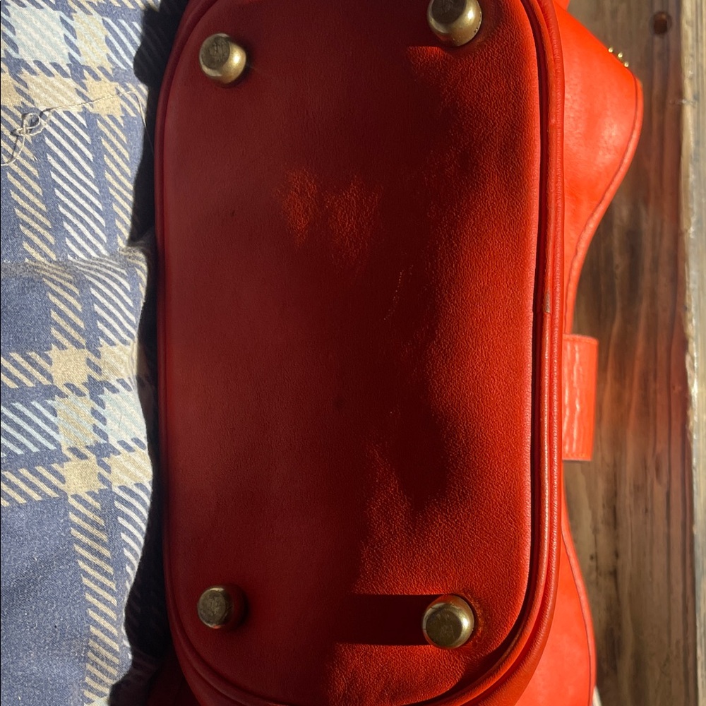 Coach Orange Leather Shoulder Bag - Picture 5 of 5